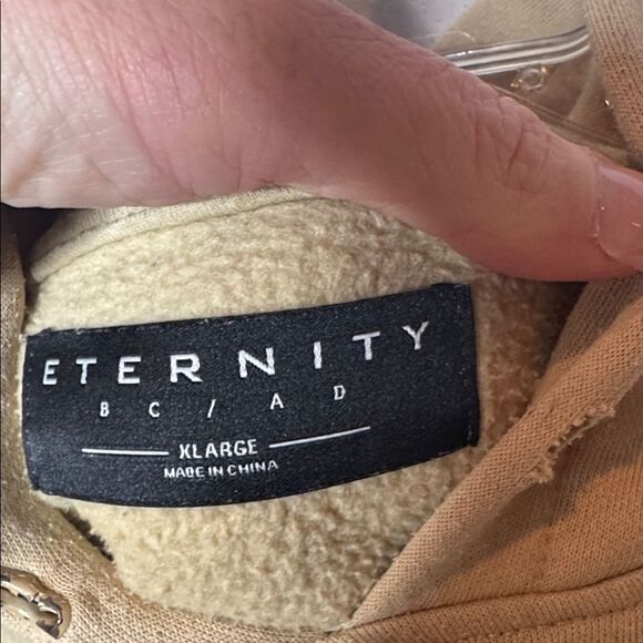 Eternity BC/AD TanShark Mouth Hoodie. Drip Logo On Sleeve. Size X-Large. - Picture 8 of 9